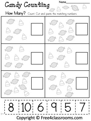 kindergarten math worksheets cut and paste|Free Kindergarten Math Worksheets .